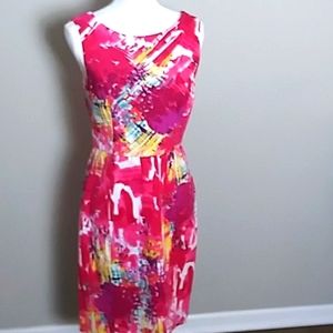 Kay unger graphic print dress